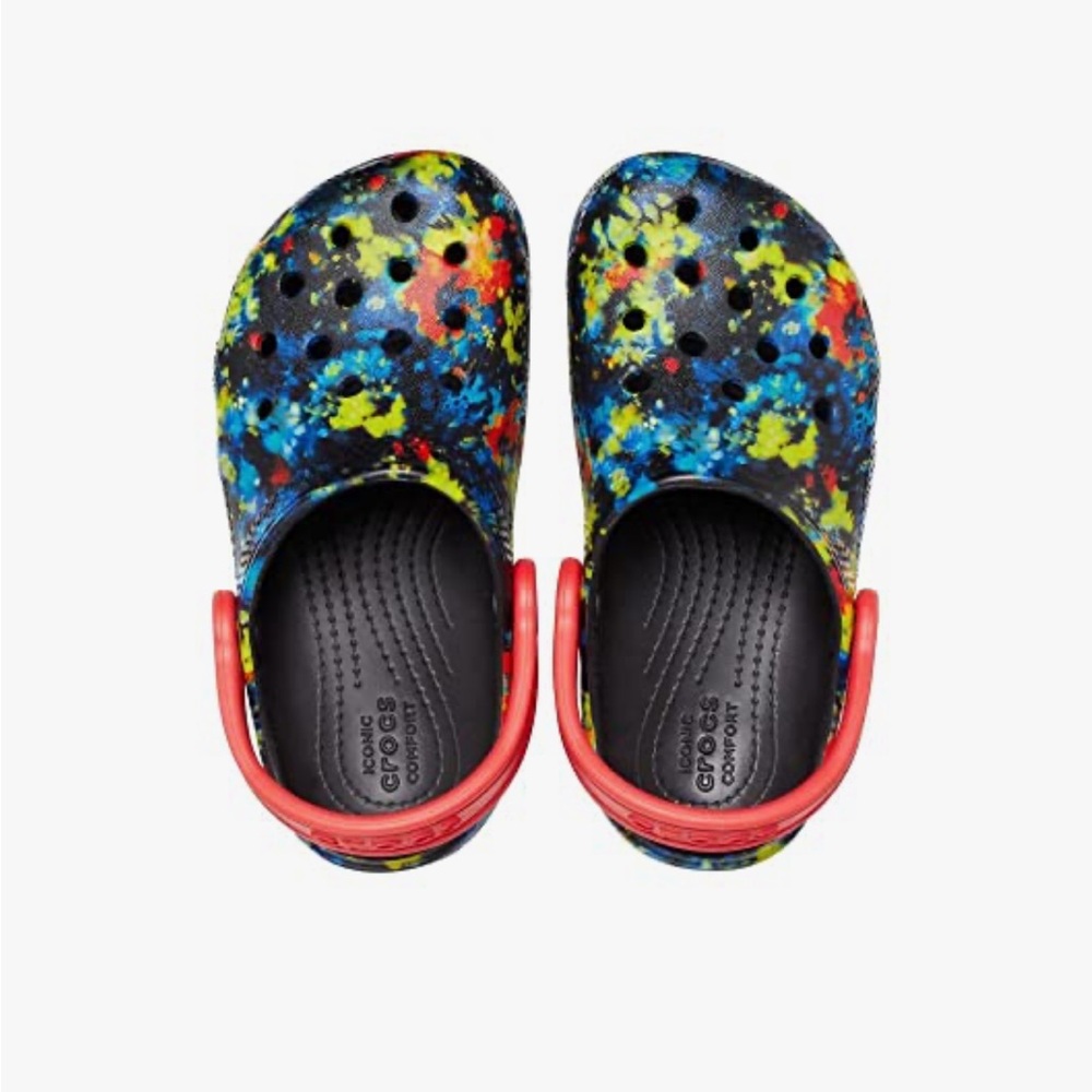 CROCS Kids Colorful Water Shoes with Red Strap